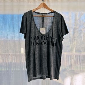 Pam & Gela Sofia SS Tee - J’adore, Heather Gre, Size L